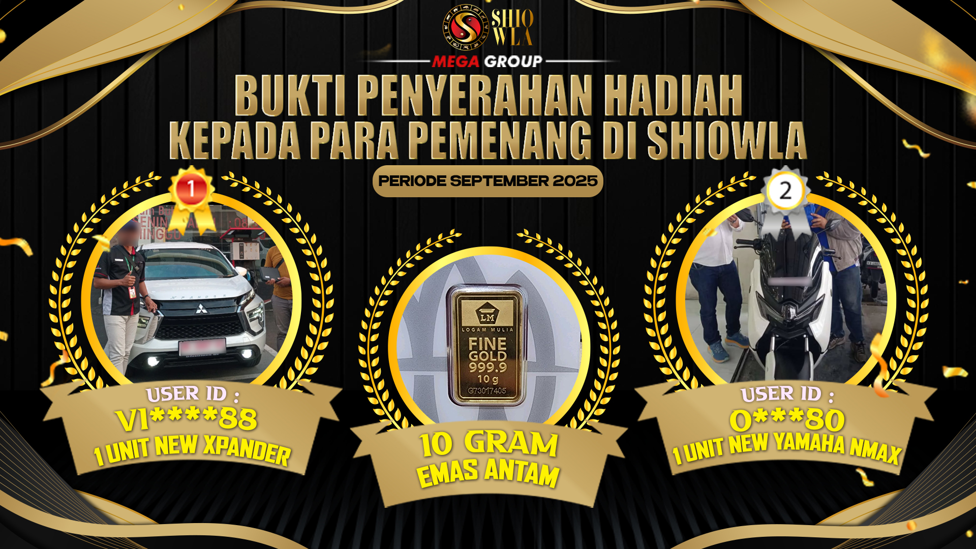 Selamat Kepada Member Setia SHIOWLA Sudah Memenangkan Satu Unit Mobil New Xpander